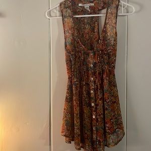 Super cute American Rag floral sheer top